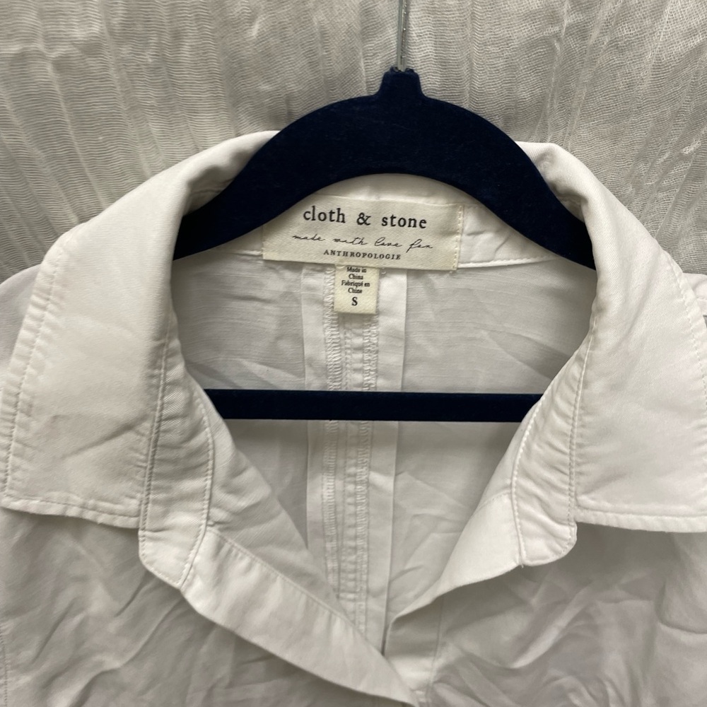 Cloth & Stone for Anthropologie White Button Down Shirt GUC